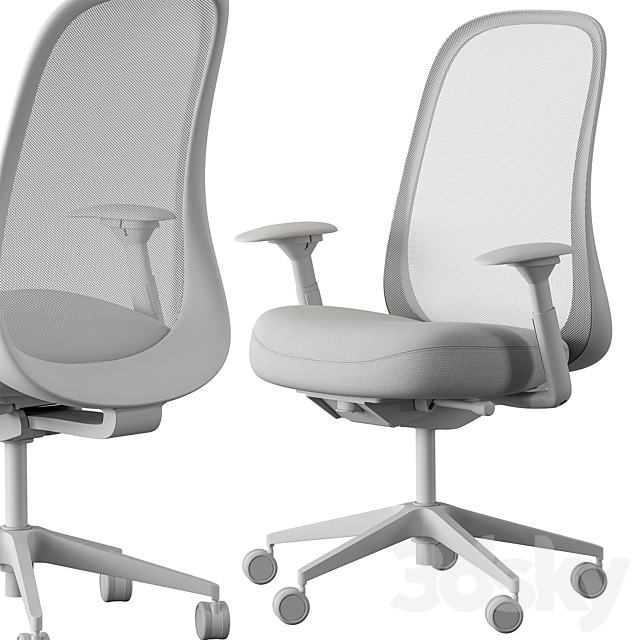 HermanMiller Lino – Office Chair Set 27 3DS Max Model - thumbnail 3