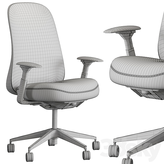 HermanMiller Lino – Office Chair Set 27 3DS Max Model - thumbnail 6