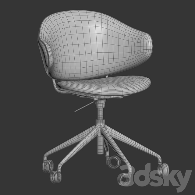 Holly Home Office Chair Calligaris 3DS Max Model - thumbnail 5