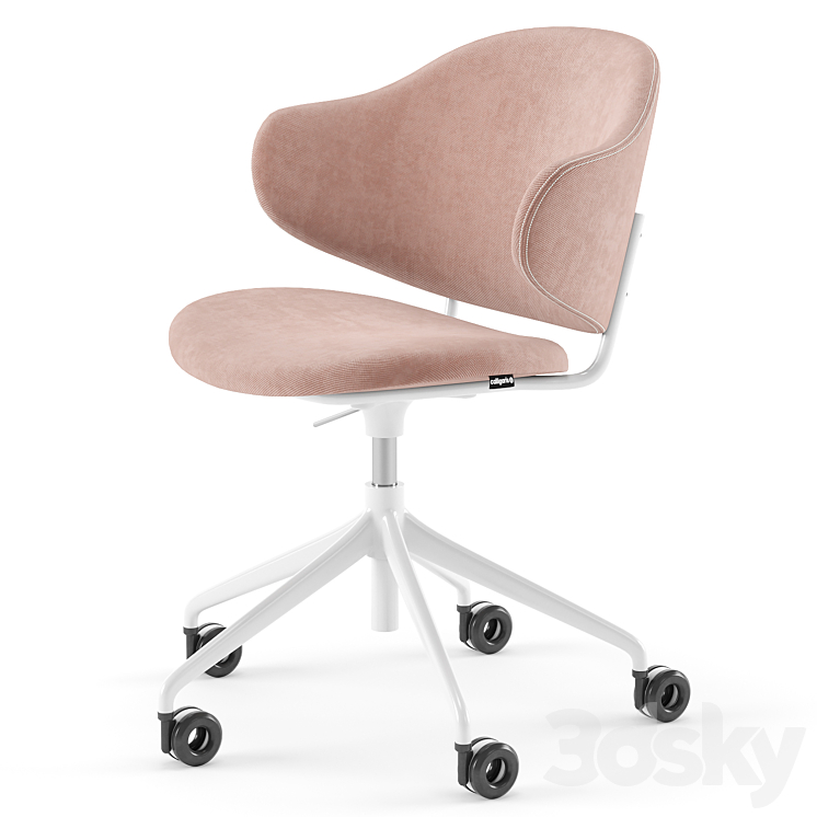 Holly upholstered home office chair – Calligaris 3DS Max Model - thumbnail 1