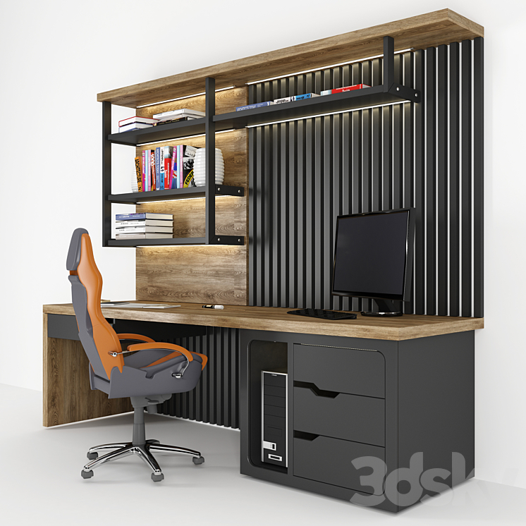 Home Office 3DS Max Model - thumbnail 2