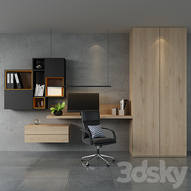 Home office ikea set 3DSMax File - thumbnail 1