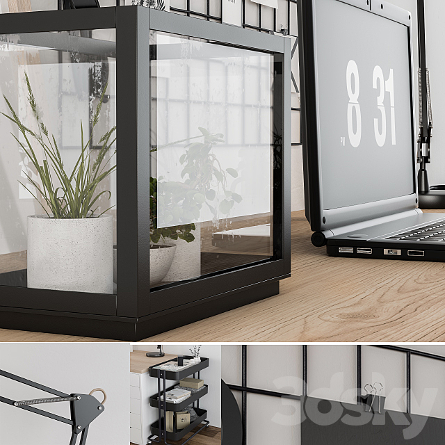 Home office ikea set 3DSMax File - thumbnail 2