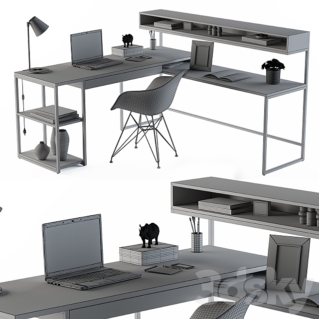 Home Office Loft Style-04 3DSMax File - thumbnail 4