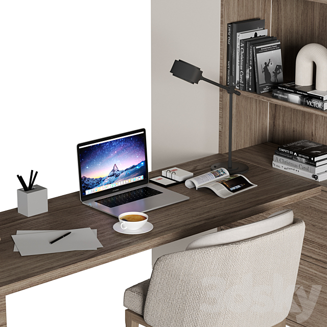 Home Office – Office Furniture 029 3ds Max - thumbnail 3