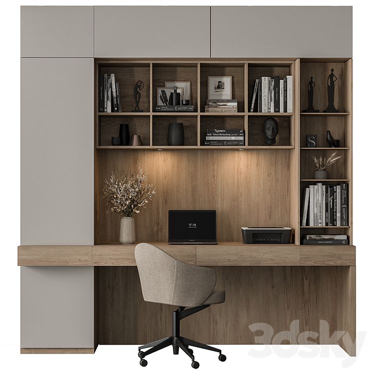 Home Office – Office Furniture 456 3DS Max Model - thumbnail 1