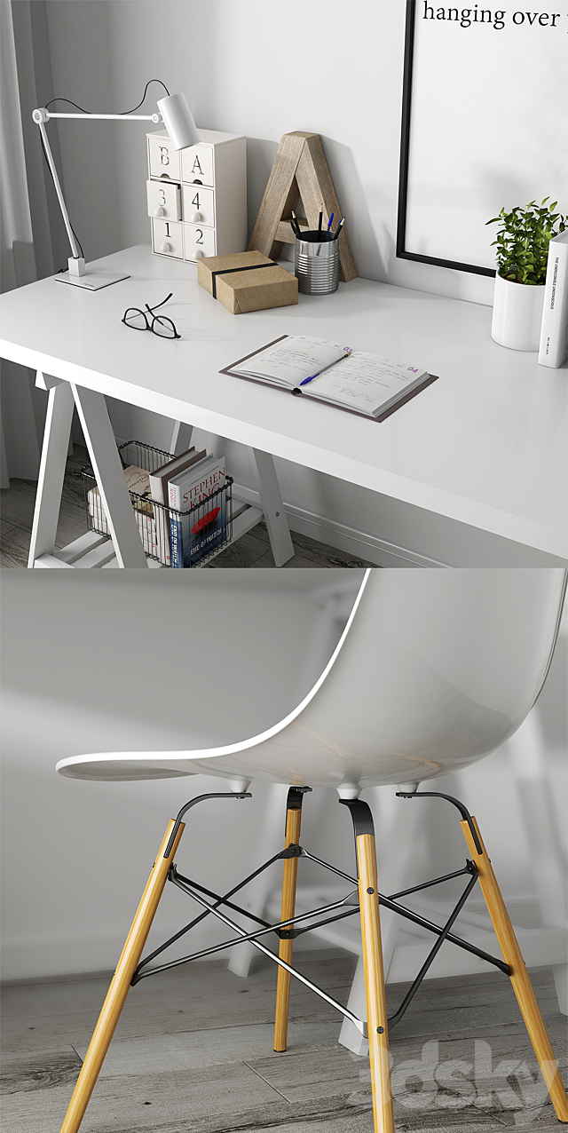 Home Office Set 02 3DSMax File - thumbnail 2