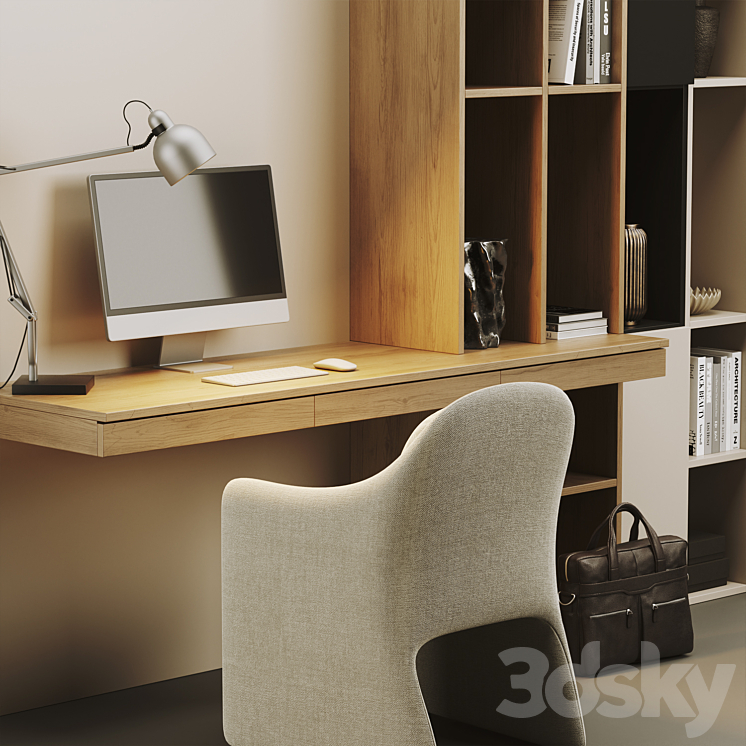 Home Office Set 3DS Max - thumbnail 2