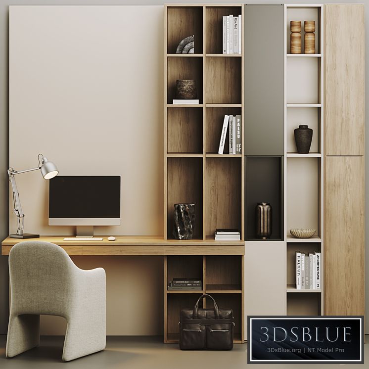 Home Office Set 3DS Max - thumbnail 3