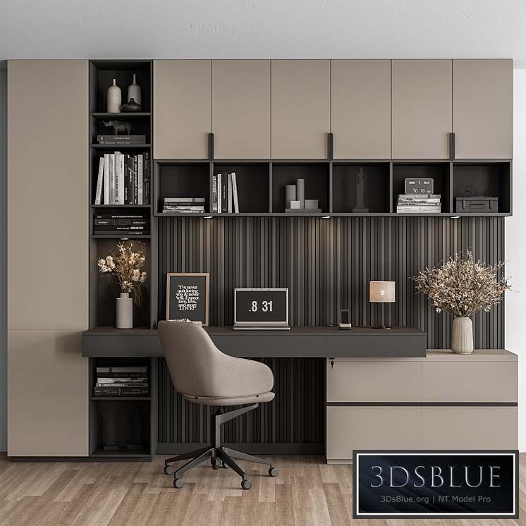 Home Office Set – Office Furniture 351 3DS Max - thumbnail 3