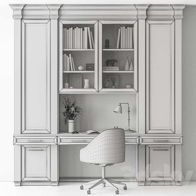 Home Office Set – Office Furniture 356 3DS Max Model - thumbnail 5