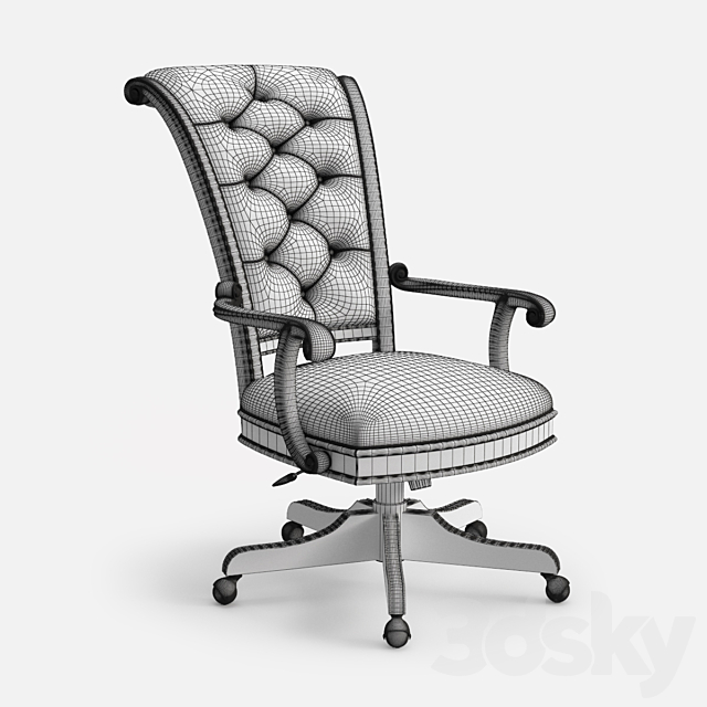 Hooker Furniture Home Office Grand Palais Tilt Swivel Chair 3ds Max - thumbnail 3