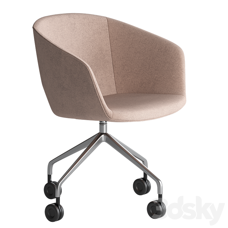 Host Task Chair 3DS Max Model - thumbnail 1