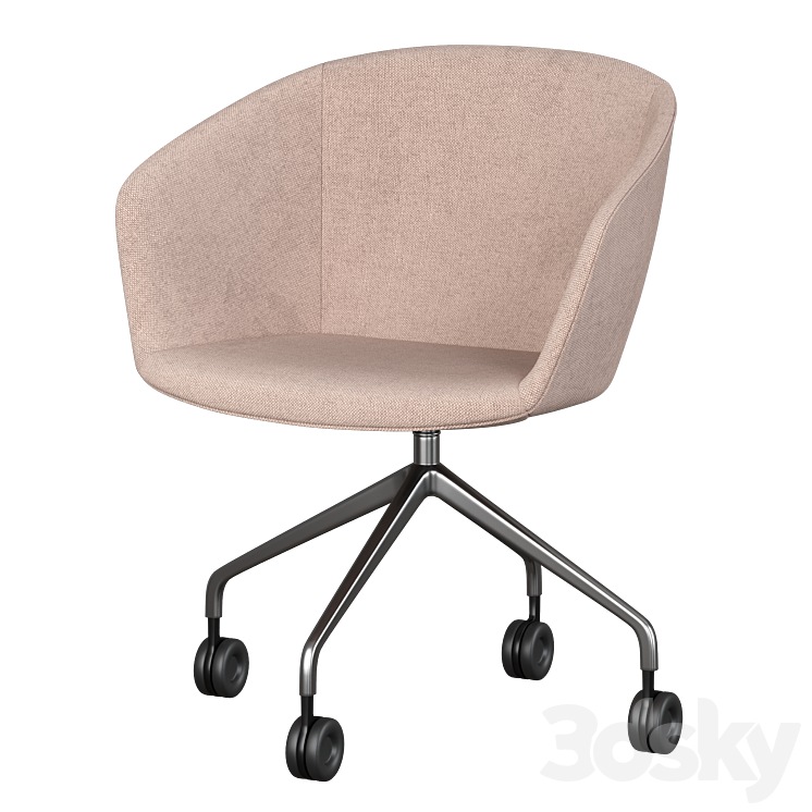 Host Task Chair 3DS Max Model - thumbnail 2