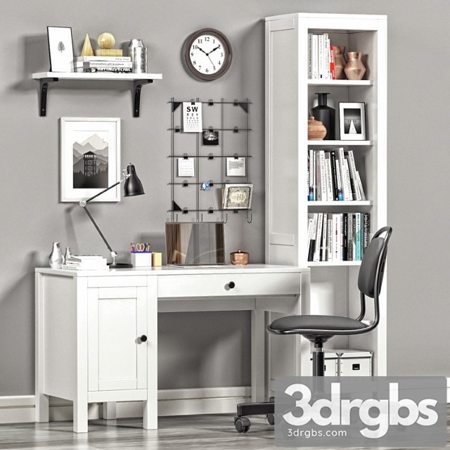 Ikea hemnes workplace and bookcase 2 3dsmax Download - thumbnail 1