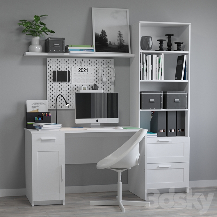 IKEA Home office 01 3DS Max - thumbnail 1