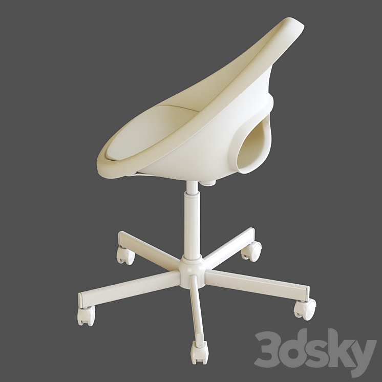 IKEA LOBERGET \/ BLYSKAR Swivel chair white 3DS Max - thumbnail 2