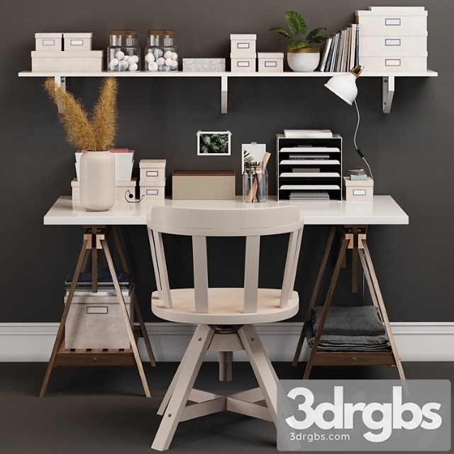 IKEA Office Workplace 1 3dsmax Download - thumbnail 1