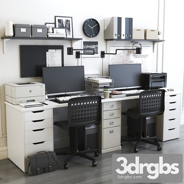 IKEA Office Workplace 11 3dsmax Download - thumbnail 1