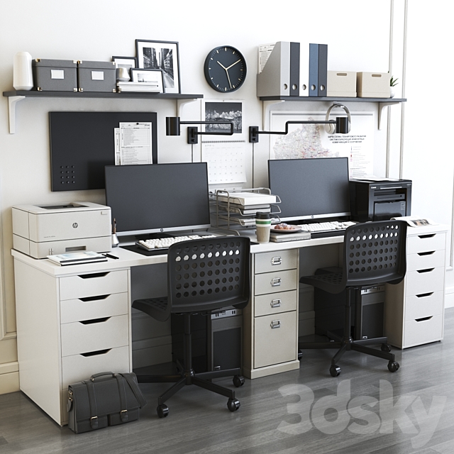 IKEA office workplace 11 3DSMax File - thumbnail 1