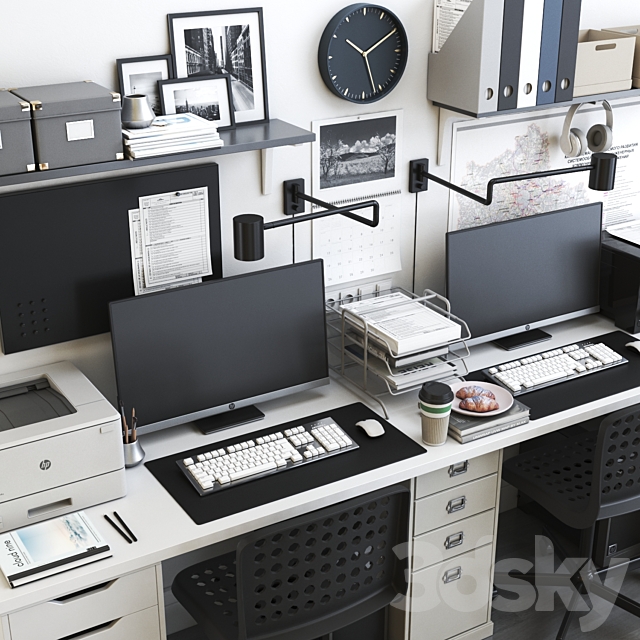 IKEA office workplace 11 3DSMax File - thumbnail 2