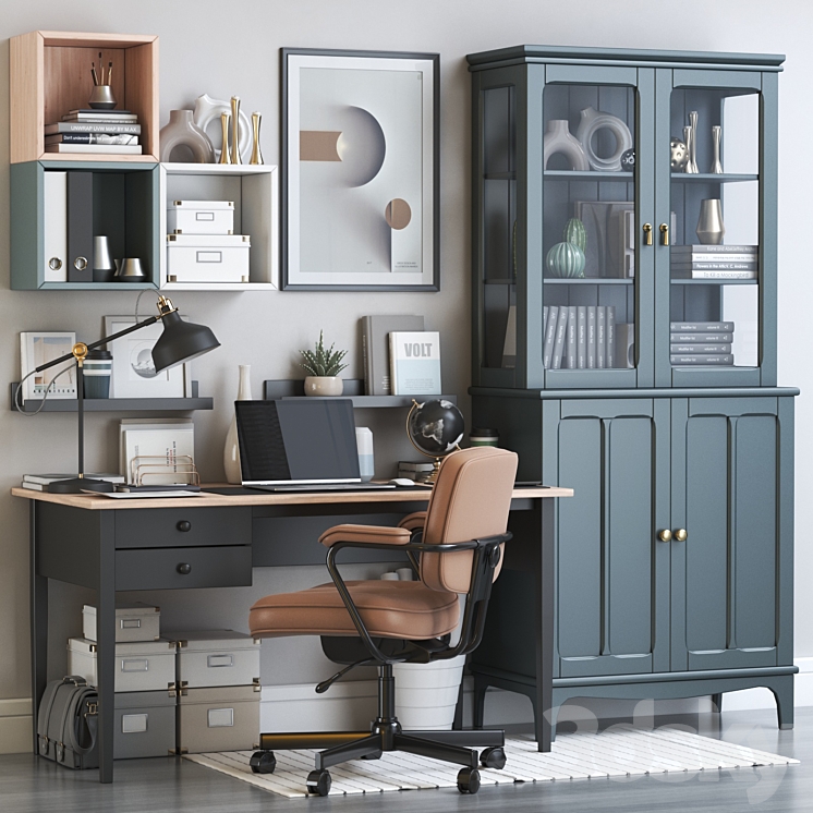 IKEA office workplace 125 3DS Max - thumbnail 1