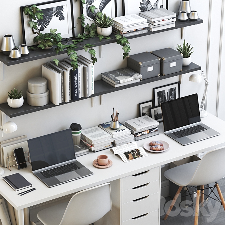 IKEA office workplace 13 3DS Max - thumbnail 2