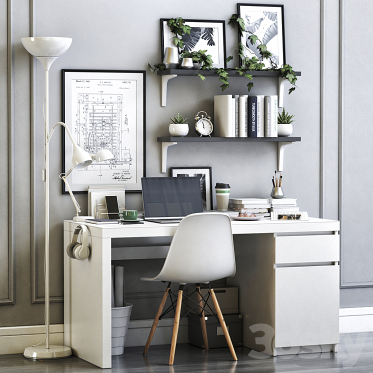 IKEA office workplace 14 3DS Max - thumbnail 1