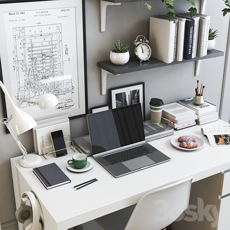 IKEA office workplace 14 3DS Max - thumbnail 2