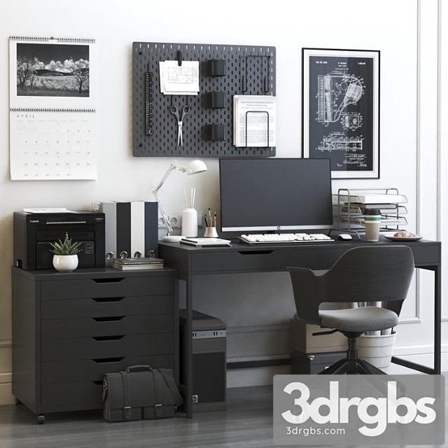 IKEA Office Workplace 15 3dsmax Download - thumbnail 1