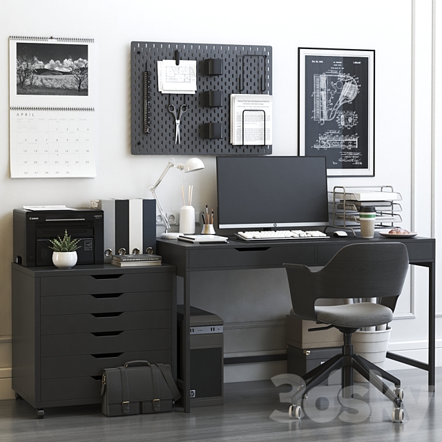 IKEA office workplace 15 3DSMax File - thumbnail 1