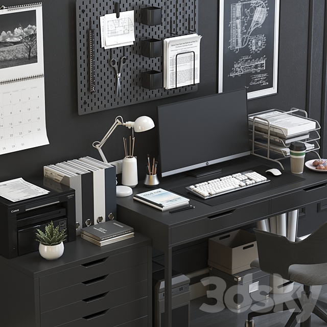 IKEA office workplace 15 3DSMax File - thumbnail 2