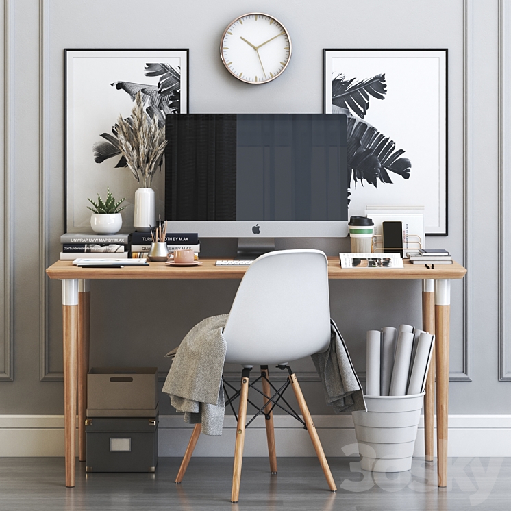 IKEA office workplace 17 3DS Max - thumbnail 1