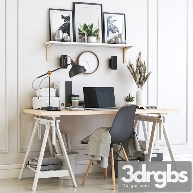 Ikea office workplace 20 2 3dsmax Download - thumbnail 1