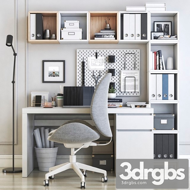 Ikea office workplace 22 2 3dsmax Download - thumbnail 1