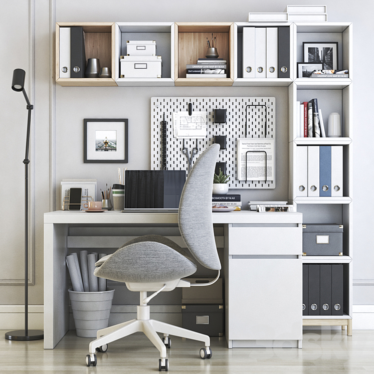 IKEA office workplace 22 3DS Max - thumbnail 1