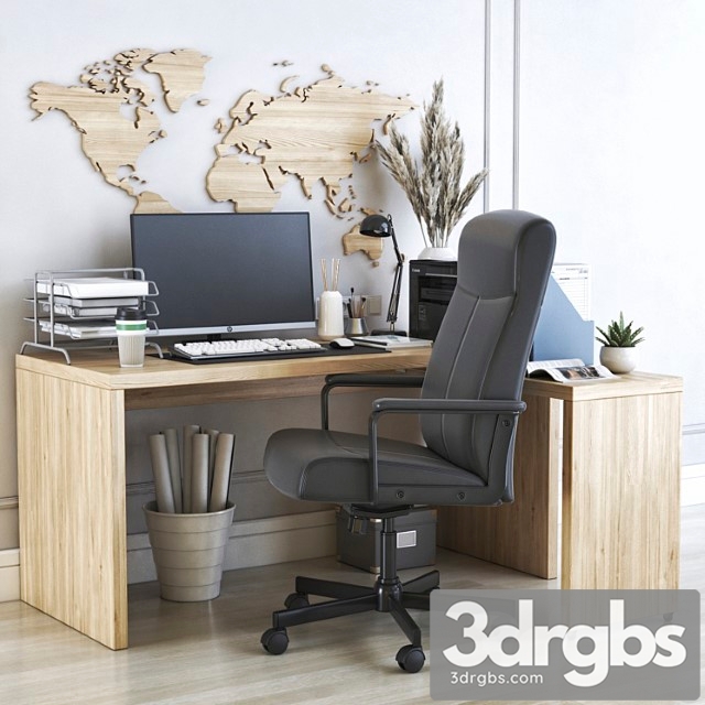 Ikea office workplace 24 2 3dsmax Download - thumbnail 1