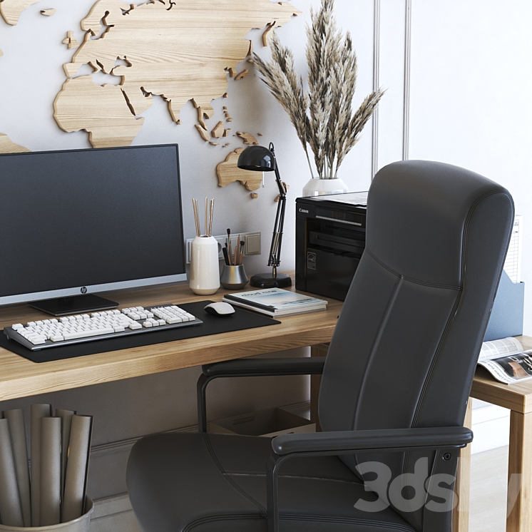 IKEA office workplace 24 3DS Max - thumbnail 2