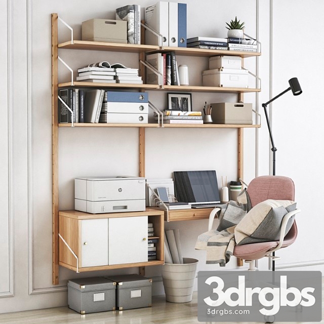 Ikea office workplace 25 2 3dsmax Download - thumbnail 1