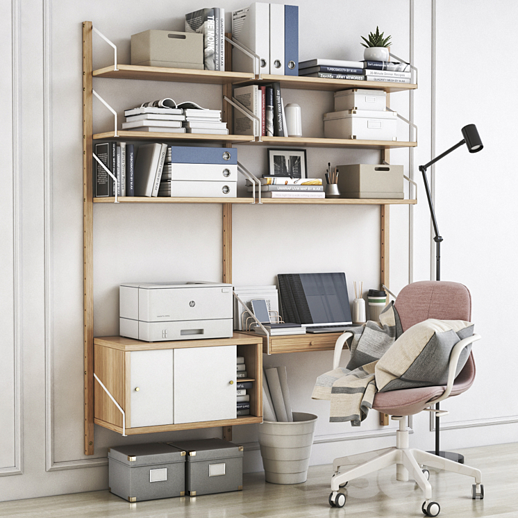 IKEA office workplace 25 3DS Max - thumbnail 1