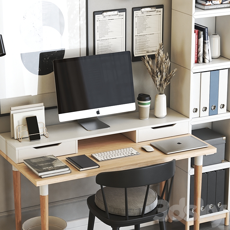 IKEA office workplace 27 3DS Max - thumbnail 2