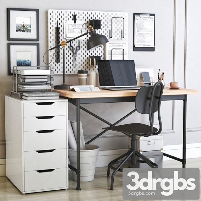 Ikea office workplace 32 2 3dsmax Download - thumbnail 1