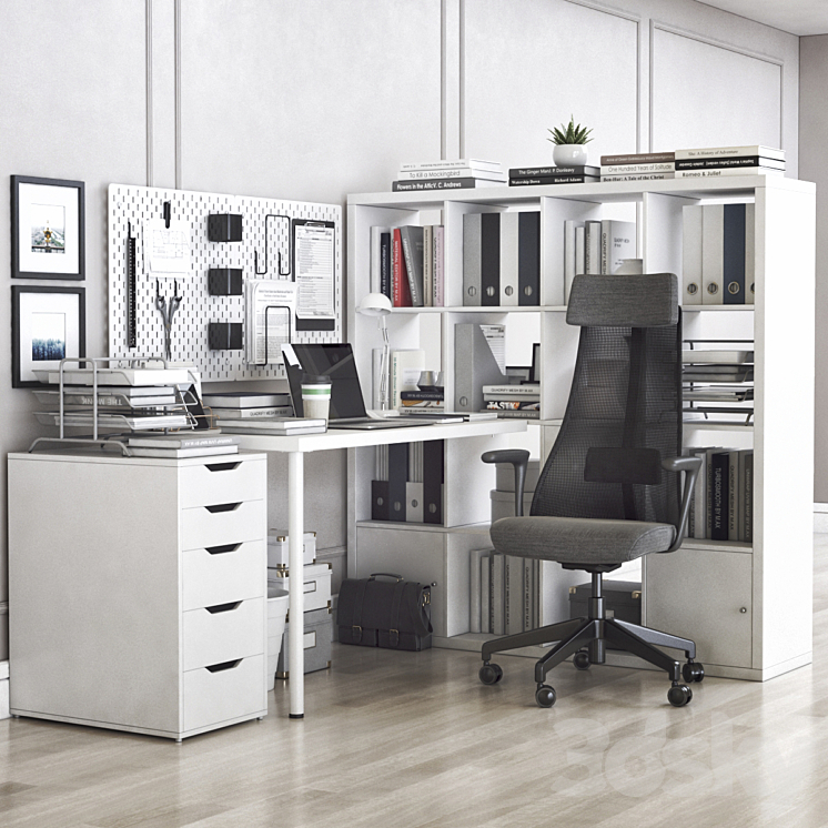 IKEA office workplace 38 3DS Max - thumbnail 1