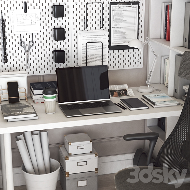 IKEA office workplace 38 3DS Max - thumbnail 2