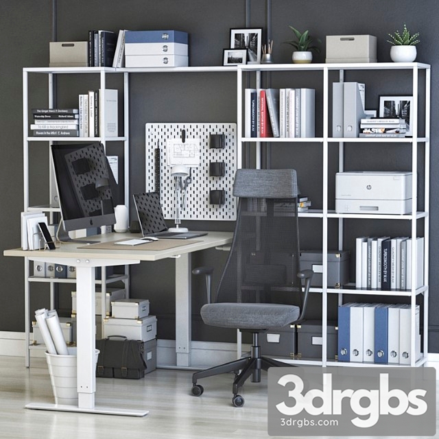 Ikea office workplace 39 2 3dsmax Download - thumbnail 1