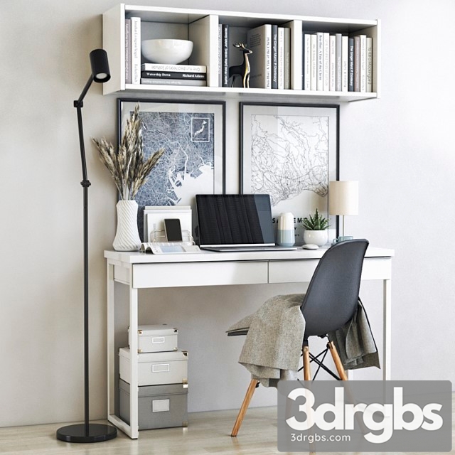 Ikea office workplace 40 2 3dsmax Download - thumbnail 1