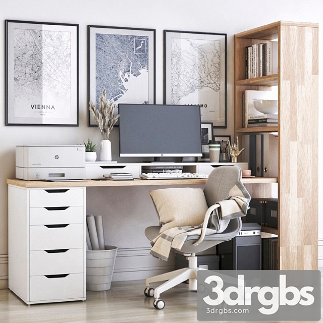 Ikea office workplace 41 2 3dsmax Download - thumbnail 1