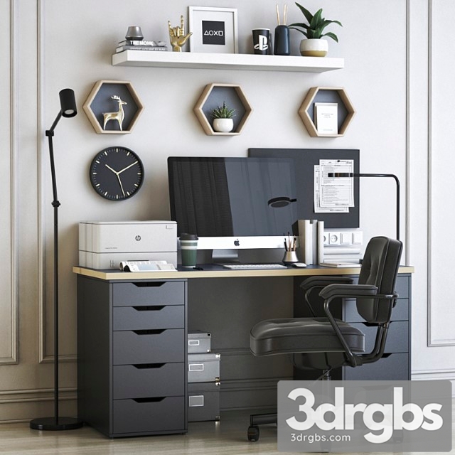 Ikea office workplace 42 2 3dsmax Download - thumbnail 1