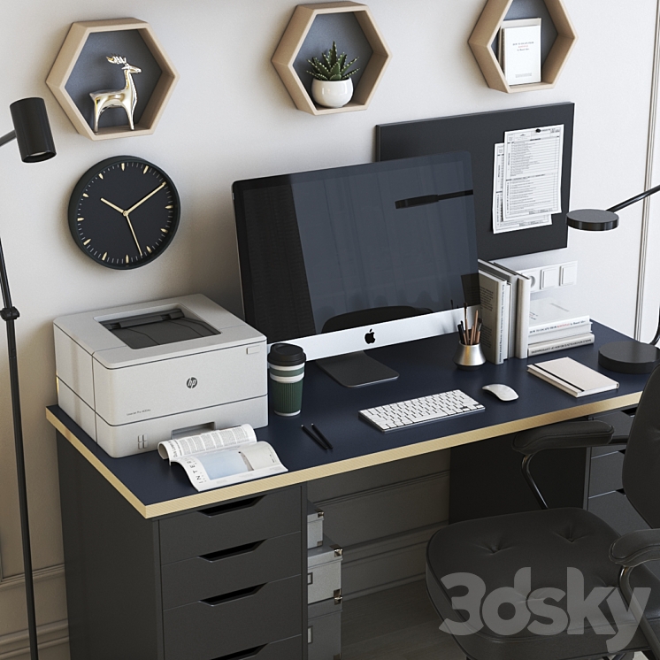 IKEA office workplace 42 3DS Max - thumbnail 2