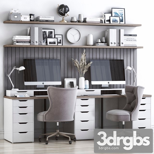 Ikea office workplace 45 2 3dsmax Download - thumbnail 1